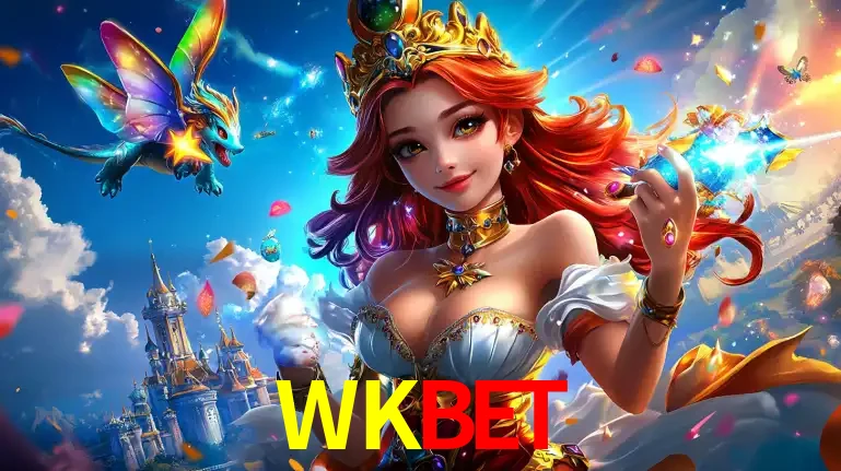 A princesa de um reino de fantasia mágico, com seu pequeno dragão, apresentando um mundo de prêmios encantados nos jogos de caça-níqueis do cassino WKBET.